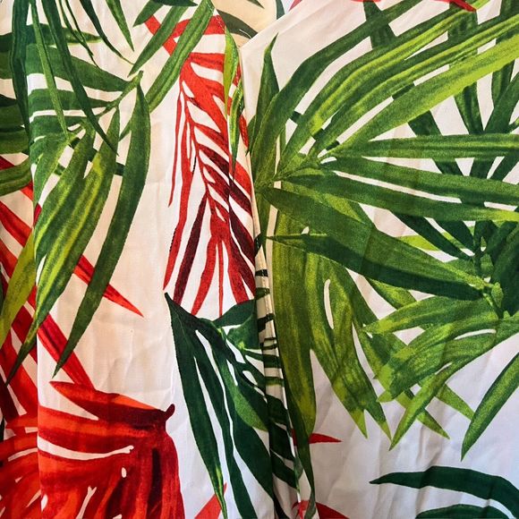 INC International Concepts Womans Plus Size 3X Cold Shoulder Tropical Print Top - Picture 4 of 5